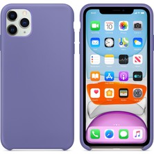 Logis Apple iPhone 11 Pro Max Kılıf Liquid Lansman Silikon Açık Mor