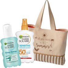 Garnier Ambre Solaire Sensitive Advanced Koruyucu Sprey GKF50+ & Garnier Ambre Solaire Güneş Sonrası Nemlendirici Ferahlatıcı Sprey 2'li Set