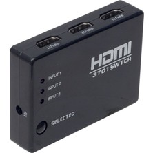 Powermaster PM-6853 3 Giriş 1 Çıkış HDMI Swıtcher Toplayıcı Kumandalı
