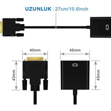 Powermaster Dvı-D 24+1 Erkek To VGA Dişi Çevirici Adaptör Kablo