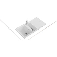 Teka Stone 60 B-Tg 1½b 1d Beyaz Granit Evye
