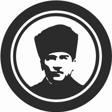 Sticker Atölyesi Atatürk Sticker - 11003 Siyah 12 x 12 cm