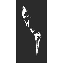 Sticker Atölyesi Atatürk Sticker - 11020 Siyah 7.5 x 20 cm