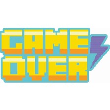 Sticker Atölyesi Game Over - Gamer - Gaming - Esports Sticker - 29034 Renkli 5 x 10 cm