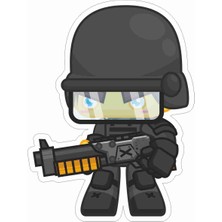Sticker Atölyesi Mini Soldier - Gamer - Gaming - Esports Sticker - 29030 Renkli 6 x 4.5 cm
