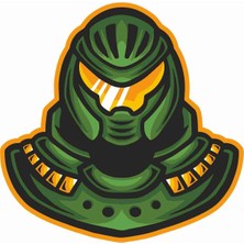 Sticker Atölyesi Robot - Gamer - Gaming - Esports Sticker - 29042 Renkli 10 x 10 cm