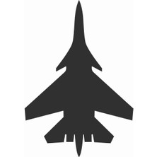 Sticker Atölyesi Siyah Uçak Silüet Sticker - 25036 Siyah 10 x 7 cm