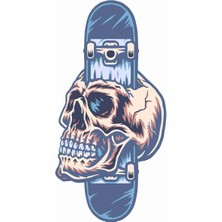 Sticker Atölyesi Skateboard - Kaykay - Kurukafa - Skull Sticker - 20555 Renkli 6 x 3 cm