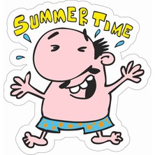 Sticker Atölyesi Summer Time - Yaz Sticker - 20541 Renkli 8 x 8 cm