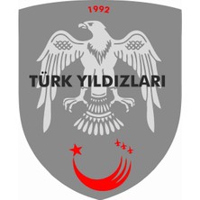 Sticker Atölyesi Türk Yıldızları Sticker - 25031 Gri 14 x 11.5 cm