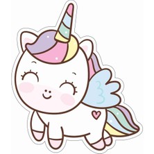 Sticker Atölyesi Unicorn Sticker - 23125 Renkli 8 x 7 cm