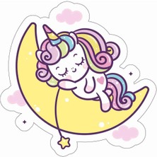 Sticker Atölyesi Unicorn Sticker - 23127 Renkli 6 x 6 cm