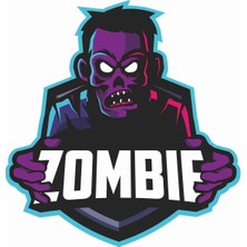 Sticker Atölyesi Zombie - Gamer - Gaming - Esports Sticker - 29010 Renkli 6 x 6 cm