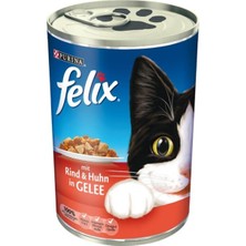 Purina Felix Sığır Etli Kedi Konserve 400 gr 12 Adet