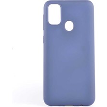 Tekno Grup Samsung Galaxy M31 Kılıf Mat Premium Silikon Kılıf + Tam Kaplayan 6D Nano Ekran Koruyucu Lacivert