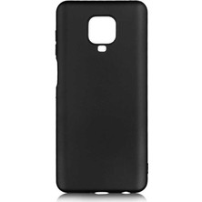 Tekno Grup Xiaomi Redmi Note 9s Kılıf Mat Premium Silikon Kılıf + Tam Kaplayan 5D Cam Ekran Koruyucu Siyah