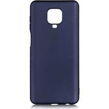 Tekno Grup Xiaomi Redmi Note 9s Kılıf Mat Premium Silikon Kılıf + Tam Kaplayan 6D Nano Ekran Koruyucu Lacivert