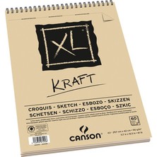 Canson Xl Kraft Spiralli Eskiz Defteri 90GR 40 Yaprak A3