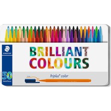 Staedtler Triplus Color Keçe Uçlu Kalem 1.0mm 50LI Metal Kutu