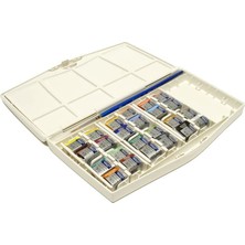 Winsor & Newton Winsor&newton Cotman Sulu Boya 24LÜ Yarım Tablet + Defter Hediyeli 26X36CM