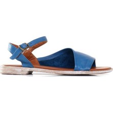 Bueno Shoes Asimetrik Detay Deri Kadın Düz Sandalet 9N5001