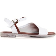 Bueno Shoes Asimetrik Detay Deri Kadın Düz Sandalet 9N5001