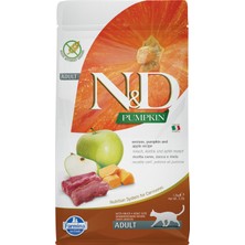 N&D Pumpkin Tahılsız Geyik Etli Bal Kabaklı ve Elmalı Yetişkin Kedi Maması 1,5 Kg