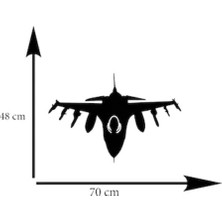 Woodenart Ledli F16 Uçak Ahşap Tablo
