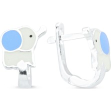 Altın Sepeti Gümüş Filli Çocuk Küpe