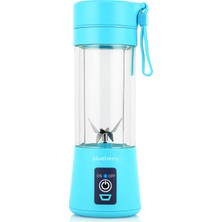 Blueberry 380 ml Mavi Portatif USB'li Blender Jet