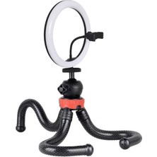 Kyrotech Ring Light LED Sürekli Işık 8" Youtuber Light Kuaför Işığı Flexible Profosyonel Tripod