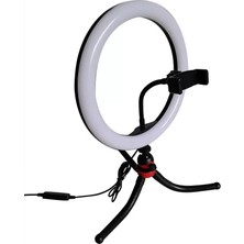 Kyrotech Ring Light LED Sürekli Işık 8" Youtuber Light Kuaför Işığı Flexible Profosyonel Tripod