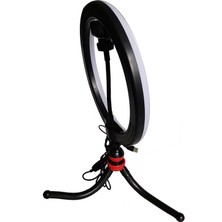 Kyrotech Ring Light LED Sürekli Işık 8" Youtuber Light Kuaför Işığı Flexible Profosyonel Tripod