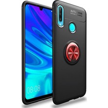 Gpack Huawei P40 Lite E Kılıf Ravel Silikon Yüzüklü Mıknatıslı Bordo