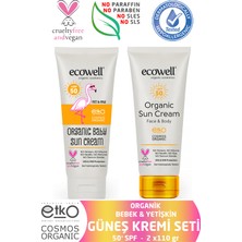 Ecowell Organik Güneş Kremi Seti  50 Spf (Bebek + Yetişkin)