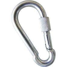 Meridyen 6 mm Ölçüsünde Vidalı Karabina Kanca Tek Parça Metal Özellikli
