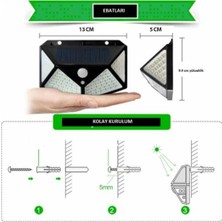 Sırman Güneş Enerjili Hareket Sensörlü IP65 Suya Dayanıklı 100 LED Lamba