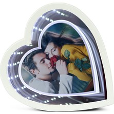 Birlik Fotoğrafçılık Beyaz Kalp LED Ayna (Tek Işıklı) XY-089