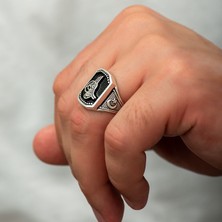 Ervanur Gümüş Kaplama Osmanlı Tuğralı Erkek Yüzük