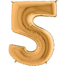 Kikajoy Dev Folyo Rakam 102 cm Balon Gold 5