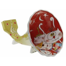 Otantik Çini Akustik Gramafon 23 x 32 cm Eğlenceli Telefon Kulağı
