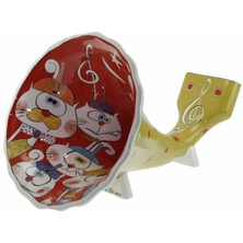 Otantik Çini Akustik Gramafon 23 x 32 cm Eğlenceli Telefon Kulağı
