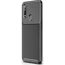 Case Street Oppo A91 Kılıf Negro Karbon Dizayn Silikon Siyah