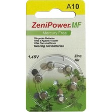 Zenipower 10 Numara Işitme Cihazı Pili  10 Paket - 60 Adet