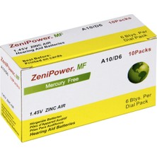 Zenipower 10 Numara Işitme Cihazı Pili  10 Paket - 60 Adet