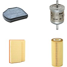 Bosch Mercedes W202 C 180 1994-2000 Benzinli Hava + Yağ + Yakıt Filtre + Polen Sardes