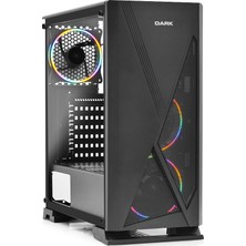 Dark Raider 3x12cm RGB Fanlı, Tempered Glass Cam Panel, USB 3.0 Bilgisayar Kasası (DKCHRAIDER)