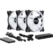 Aerocool Duo Pro 3x12 cm ARGB Fan + Uzaktan Kumanda (AE-DUO-PRO)