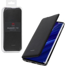 Huawei P30 Kapaklı Kılıf Siyah