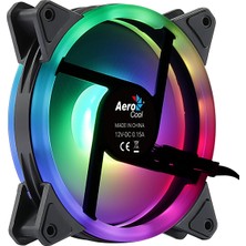 Aerocool Duo12 12cm ARGB Adreslenebilir RGB LED Fanlı - Otomatik Hız Ayarlı - PWM - Kasa Fanı (AE - CFDUO12)